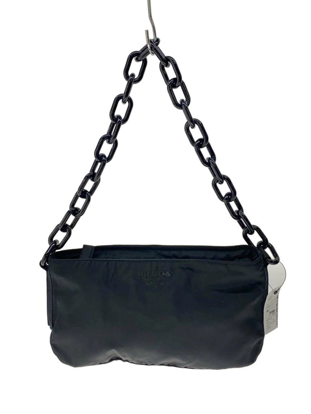 Prada Plastic Chain Shoulder Bag Black